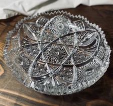 Indiana Glass Nucut #497 Large Serving Bowl EAPG picture