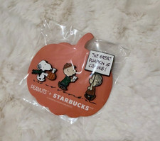 STARBUCKS Peanuts 2026 Great Pumpkin Enamel Pin Charms Set Charlie Snoopy New picture