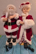 🔥VINTAGE TELCO 1992 MOTION-ETTE ANIMATED SANTA & MS. CLAUS 24