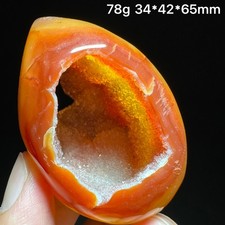 78G Natural Red Geode agate egg Crystal Mineral Spcimen energy Healing Reiki picture
