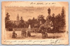 Antique Italy Postcard PIACENZA Giardini Pubblici Garibaldi 1902 picture