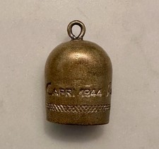 VINTAGE WWII 1944 SAN MICHELE CAPRI GOOD LUCK BELL CHARM AVIATOR USAAF RINGING picture