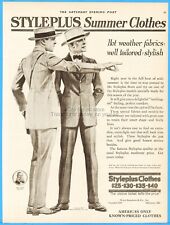 1919 Henry Sonneborn Ad Baltimore Styleplus Men's Summer Suit Vintage Clothing picture