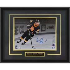 Brad Marchand Autographed Boston Bruins (Spotlight) Deluxe Framed 11x14 Photo - picture