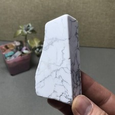 81mm Natural White Turquoise block polish/rough Crystal specimens 123g A6042 picture