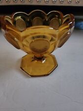 Excellent Amber Fostoria Coin Glass Pedestal Compote picture