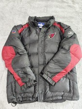 Vtg Y2k Arizona Cardinals Reebock Puffer Jacket With Hood Rare picture