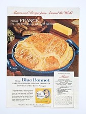 Blue Bonnet margarine ad vintage 1961 original souffle recipe advertisement picture