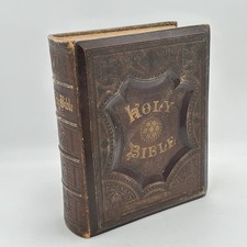 ANTIQUE Holy Bible w/ Illustrations 1973 McLean, Gibson Co. picture