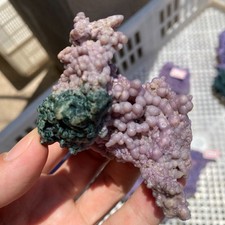 85G Natural purple grape agate quartz crystal granular mineral specimen picture