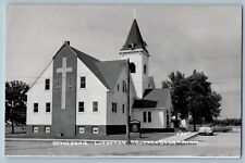 Ulen Minnesota MN Postcard RPPC Photo Bethlehem Lutheran Church Cars c1950's picture
