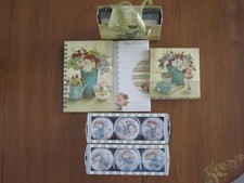 NEW KATHRYN WHITE ADDRESS BK NOTEBOOK SHOPPING LISTS NOTE CARDS CANDLES GIFT SET picture