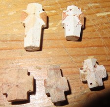5 SMALL Fairy Stone CHRISTIAN CROSS Staurolite Crystal MATRIX cove gap WV picture