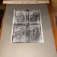 Vintage Augsburg Cathedral Portal Door Detail Mounted German Architecture Photo picture