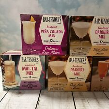 VTG 7 MCM Bar-Tender's Brand Instant Mix Open Boxes Advertising Box picture