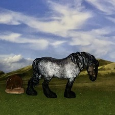OOAK Like Breyer cm Custom Horse SM AR Model Resin *Blue Roan Drafter *Stunning* picture
