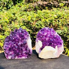 4.62LB 2pcs Natural Amethyst Uruguay Cave Crystal Cluster  Specimen Healing picture