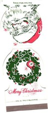 Du-par's Los Angeles CA Vintage Matchbook Cover Christmas 1950s Die-Cut picture