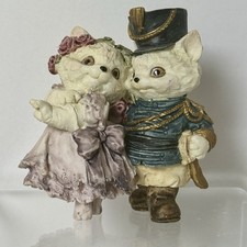 Vintage 1990’s Feline Expressions Collection by BJ Henry  - Victorian Cat Couple picture