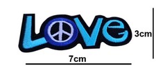 Love Peace Symbol Embroidered Patch Iron On Sew On Hippie Retro Badge Applique. picture