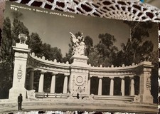 RPPC Photo Postcard Monumento a Benito Juarez Mexico City People  picture
