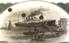 Antique 1910s Titanic IMM Stock Certificate JPM Punch Top Brown picture