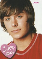 Zac Efron Jo Jo teen magazine pinup clipping red shirt headshot teen idol cru... picture