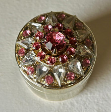 Vtg Victoria’s Secret Precious Mints Tin Sealed Pink Jeweled Rhinestone Pill Box picture