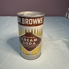 Rare Vtg Dr. Brown's Cream Soda Steel Soda Can . 12 Fl. Oz. New York picture