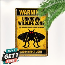 Bigfoot Breeding Area Avoid Eye Contact Funny Warning Metal Sign 8x12 picture