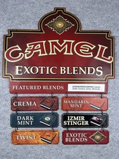 Vintage Camel Exotic Blends Cigarette Advertising Metal Display Sign Complete picture
