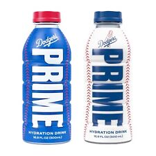 2 Rare Sealed Prime Hydration Drink Limited LA DODGERS WHITE & BLUE picture