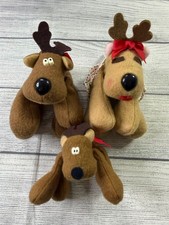 Vintage 70s-80s Hallmark Rodney, Ramona Reindeer Christmas Plush Lot of 3 picture