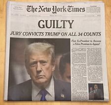 *SHIPS TODAY* New York Times Newspaper - TRUMP GUILTY 34 COUNTS MAY 31, 2024 picture