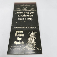 Vintage Matchcover Dante's Down the Hatch Restaurant Underground Atlanta picture