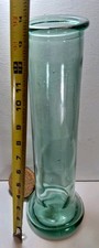 Unique VTG? Heavy Green Glass Pasta Jar Green Glass Vase 13.5