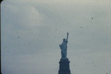 c1960's Kodachrome Red Border 35mm Slide Statue of Liberty New York City Harbor picture