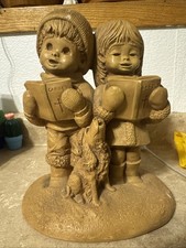 Vtg 1984 Fannykins Bill Mack Caroling in Three Part Harmony Statue Christmas Dog picture