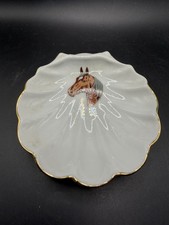 Vintage Hazel D Ammerman Hand Painted Horse Head Shell Dish KY 5