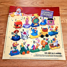 Vintage McDonald’s 1994 Happy Birthday Happy Meal Translite Sign Display picture