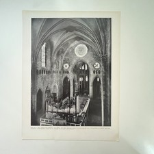 Interior Of Cathedral Of Girona 14th C 1937 Catalan Art Book Plate Print TV43-4 picture