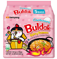 Samyang Spicy Chicken Noodle Carbonara Flavor Ramen, 4.58 oz, 5 Pack New picture