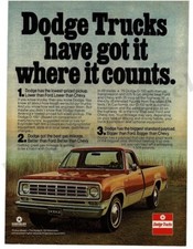 1976 DODGE D-100 Adverturer Red White Pickup Truck Vintage Ad picture