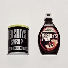 2ct- Vintage Hershey's Chocolate Syrup Refrigerator Magnets - Bottle and Can picture