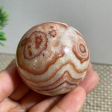 187g natural Red Striped RARE Stone Ball Mineral Polished Healing picture