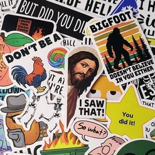 50 Pack Funny Meme Stickers Vinyl Decals Sarcastic Adult Laptop Water Bottle Lot picture