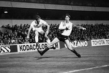 Johann Cruyff of Feyenoord is beaten in a tackle by Tottenham Hots- Old Photo picture