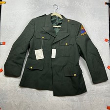 Vintage 49th Armored Patch US Army Green Service Jacket Coat Men's 42 - NWT picture