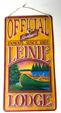 OFFICIAL Beer Sign Leinenkugel’s FAMOUS SINCE 1867 LEINIE LODGE Chippewa Falls picture