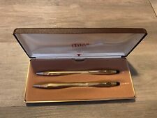 Carrier Gold tone Cross Mechanical Pencil And Pen Set picture